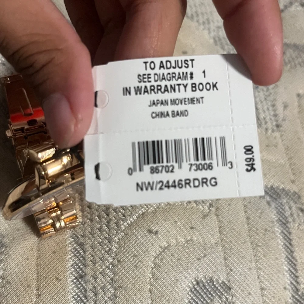 Nine West Metallic Rose Gold Watch - Picture 7 of 7